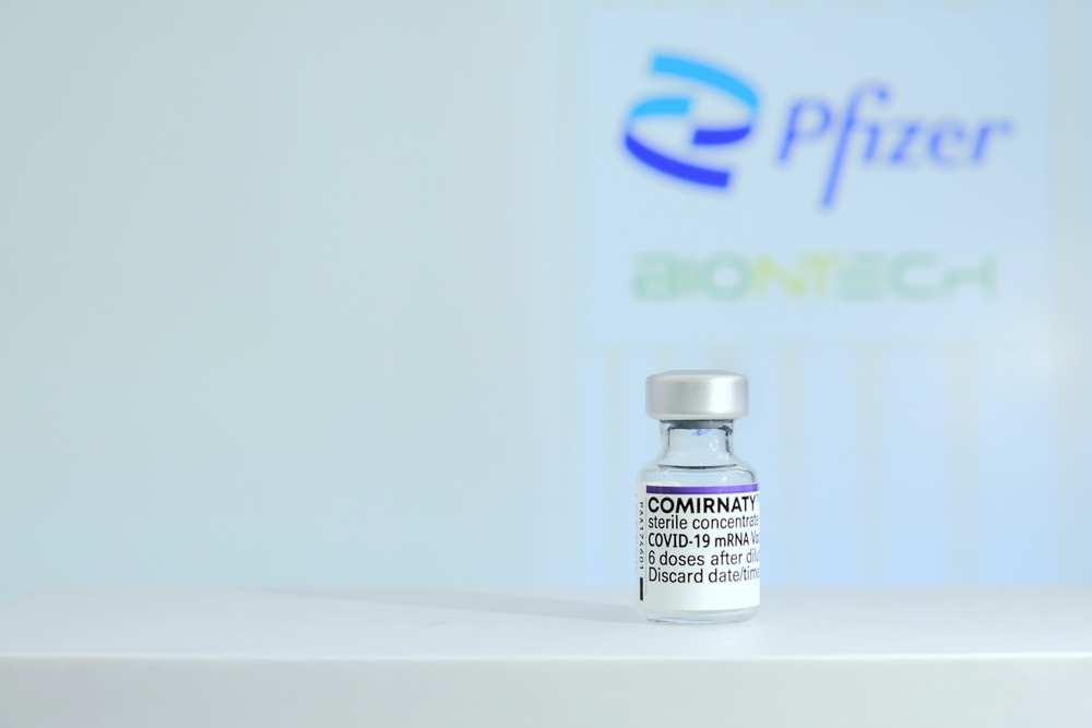 Bangkok,,Thailand,-,October,18,,2022:,Bottle,Of,Pfizer-biontech,Covid-19