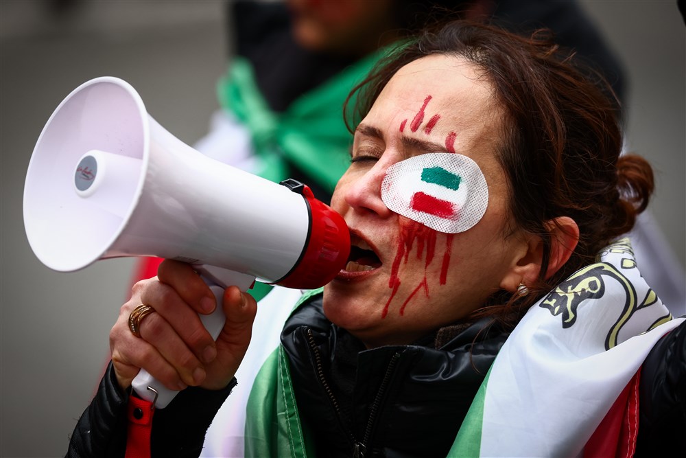 Iranian opposition demonstrate as European Ministers discuss the fifth package of sanctions