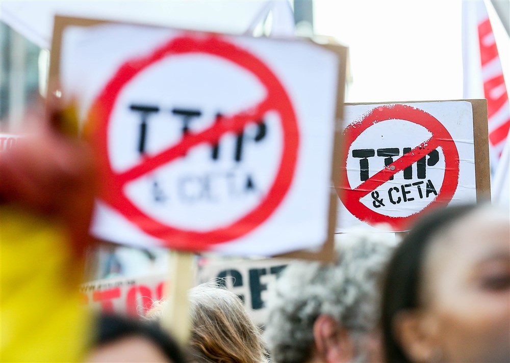 Transatlantic Trade and Investment Partnership protest