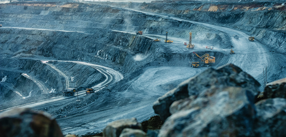 Work,Of,Trucks,And,The,Excavator,In,An,Open,Pit