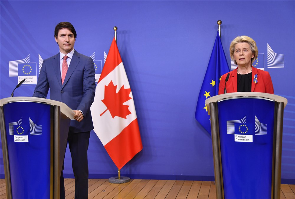 Canadian Prime Minister Justin Trudeau meets European Commission President