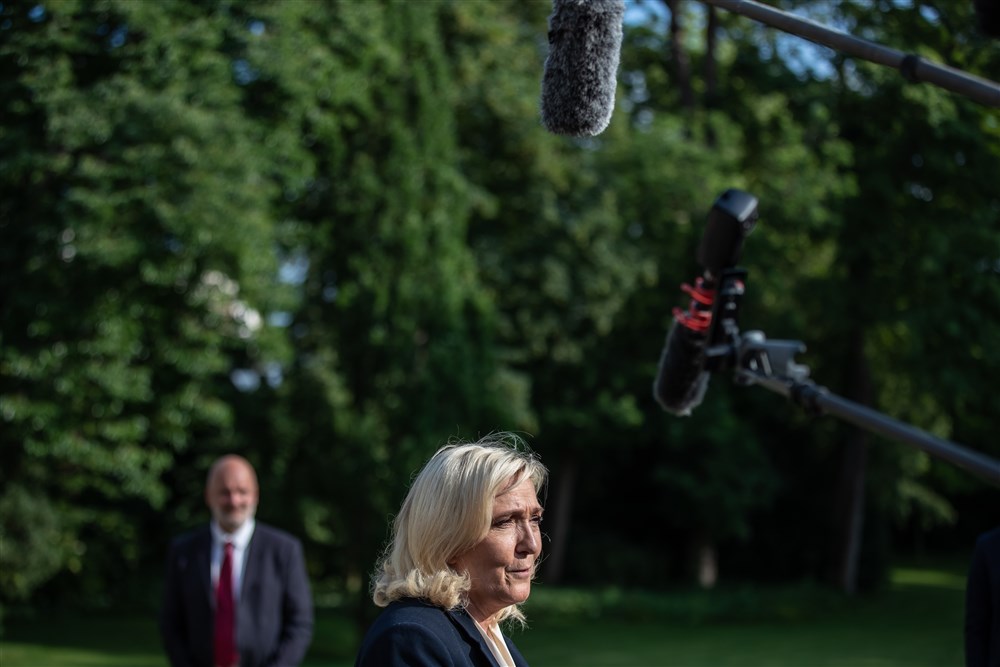 French President Macron meets Marine Le Pen in Paris