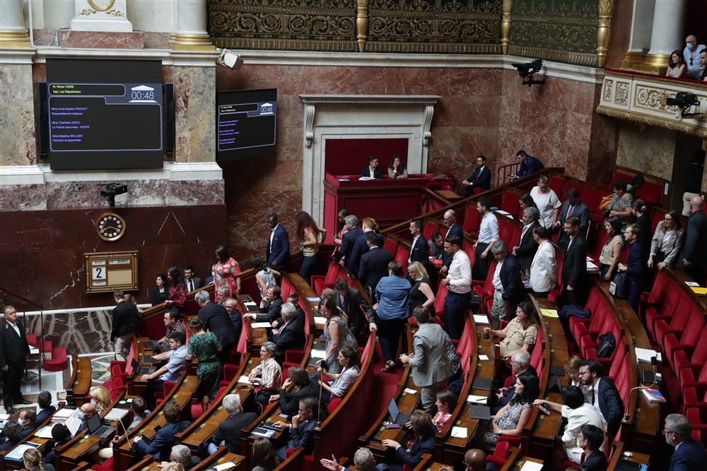 Weekly session of questions to the government at the National Assembly in Paris