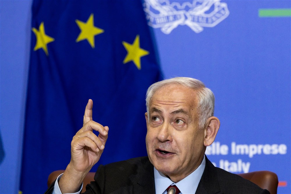 Israeli Prime Minister Benjamin Netanyahu attends the Economic Forum for Business in Rome