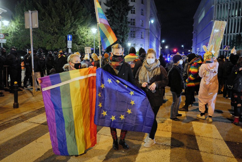 Participants in the protest