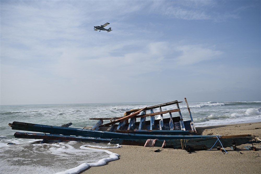 Debris washed up on Calabrian beach following deadly migrant shipwreck off Italy&rsquo;s southern coast