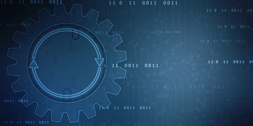Update,Icon,With,Binary,Codes,On,Technology,Abstract,Background,,Update
