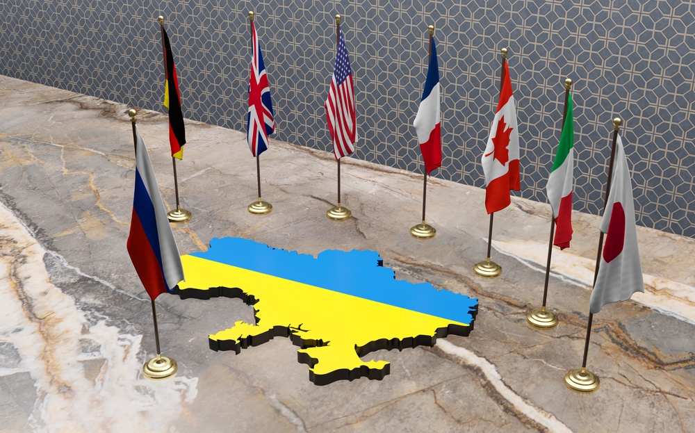 G7,Countries,Against,Russia,,Flags,Of,G7,Countries,,Russia,And