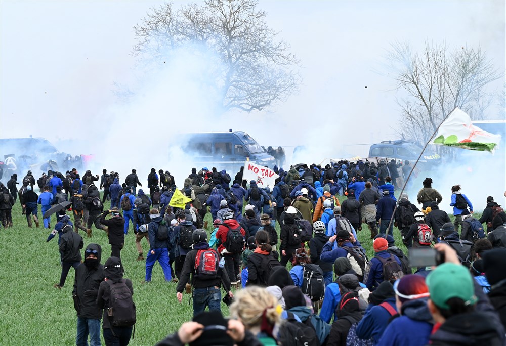 Clashes erupt during protest against new water storage infrastructure for agricultural industry in western France