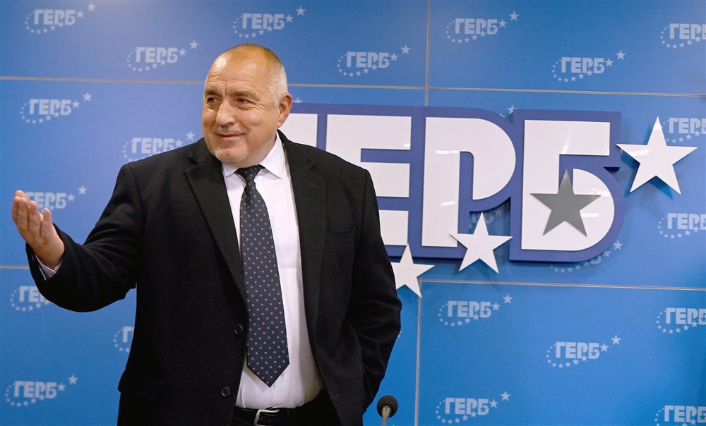 GERB party&rsquo;s Boyko Borisov holds a post-election press conference.
