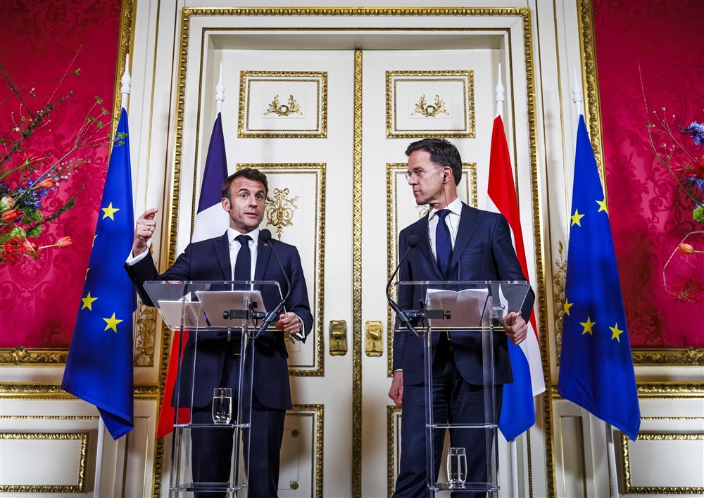 French President Emmanuel Macron and wife visit the Netherlands