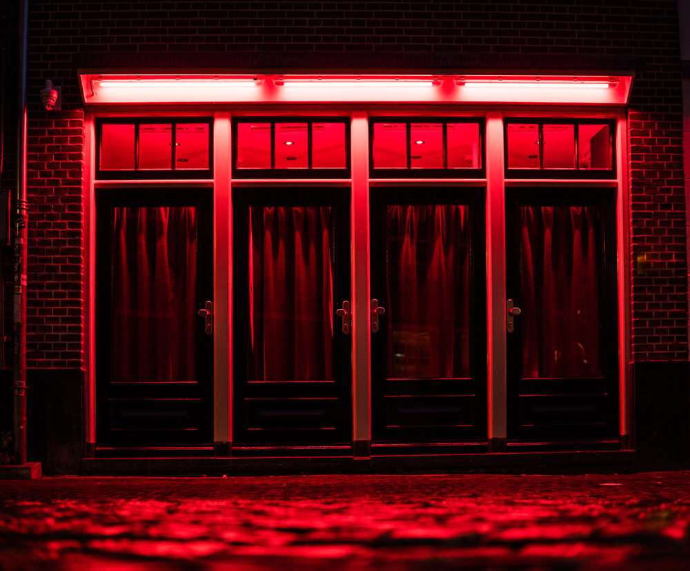 Red,Light,District,In,Amsterdam.,Red,Boxes,With,Curtains,And