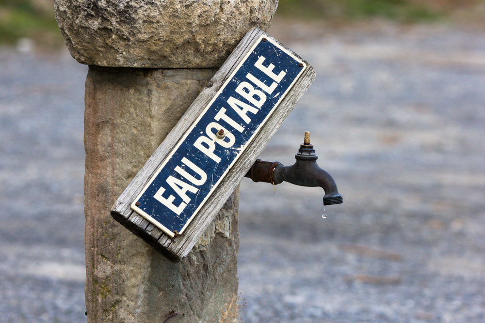 Vintage,Faucet,Of,Drinking,Water,From,Which,The,Water,Drips,