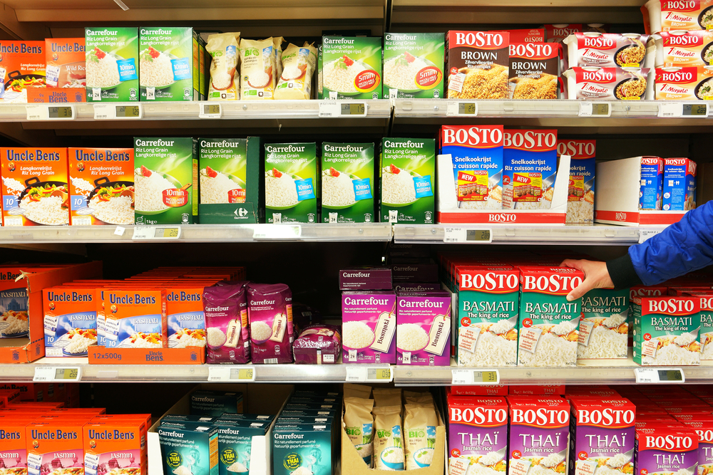 Flanders,,Belgium,-,October,20,,2016:,Aisle,With,Various,Brands