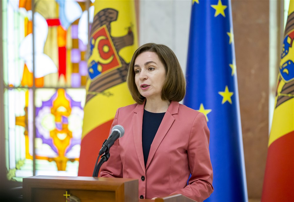 President of Moldova Maia Sandu gives press conference