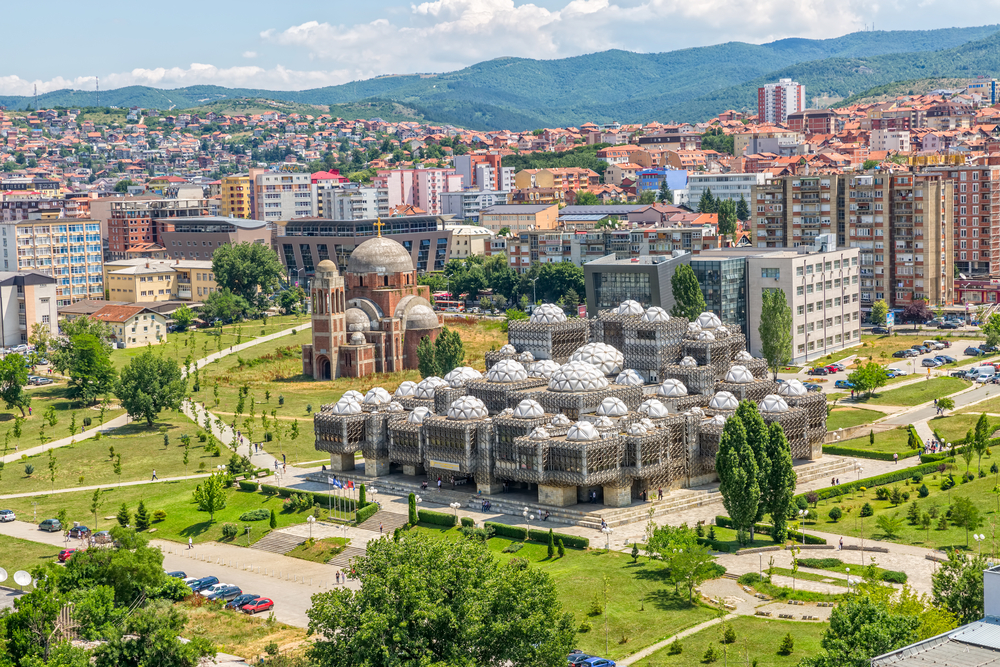 Pristina,,Kosovo,-,July,01,,2015:,Aerial,View,Of,Capital