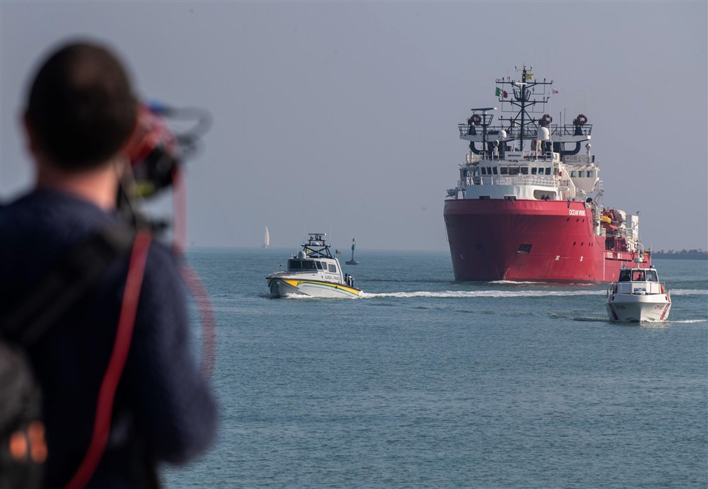NGO ship Ocean Viking arrives with rescued migrants in Italy