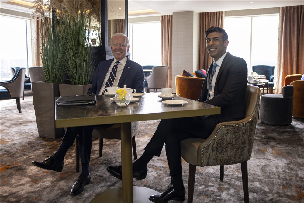 US President Biden meets British Prime Minister Sunak in Belfast