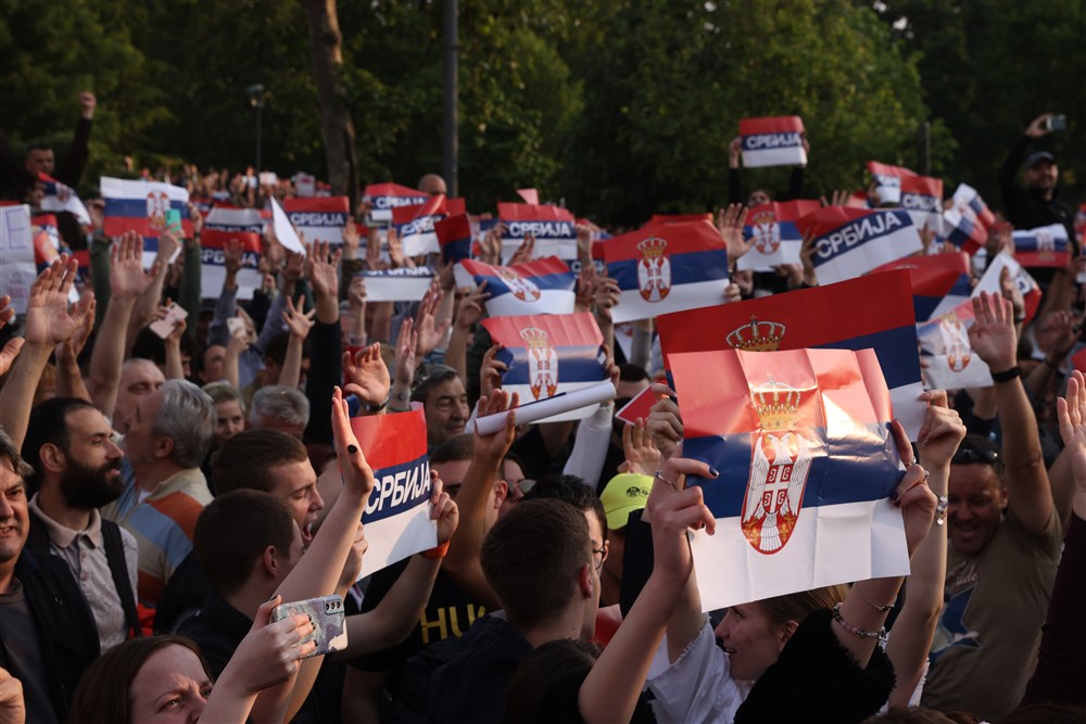 Rally against violence in Belgrade