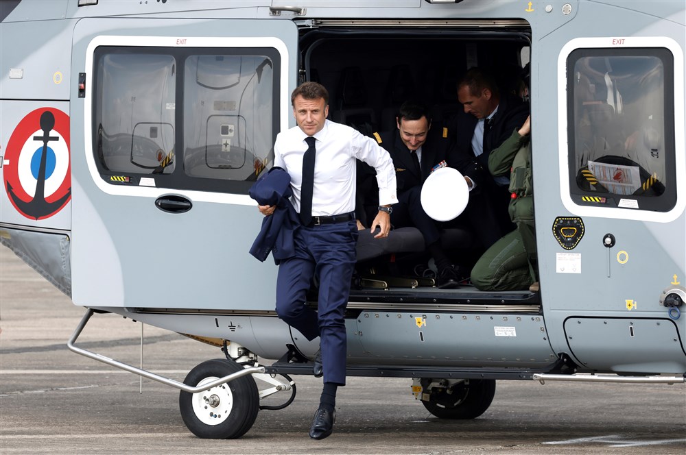 Macron attends Paris Air Show 2023