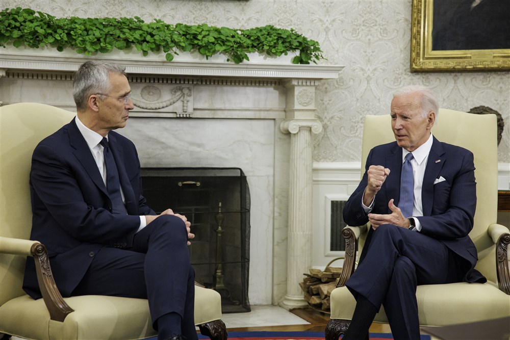 US President Joe Biden meets with NATO Secretary General Jens Stoltenberg
