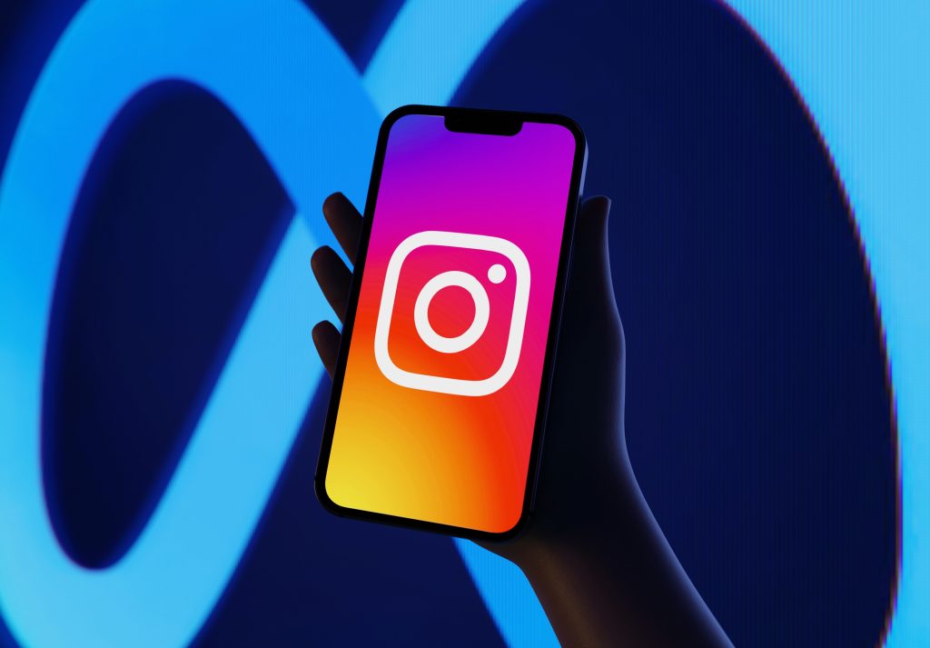 Jakarta,,Indonesia,-,Feb,08,,2022:,Instagram,Meta,Logo,On