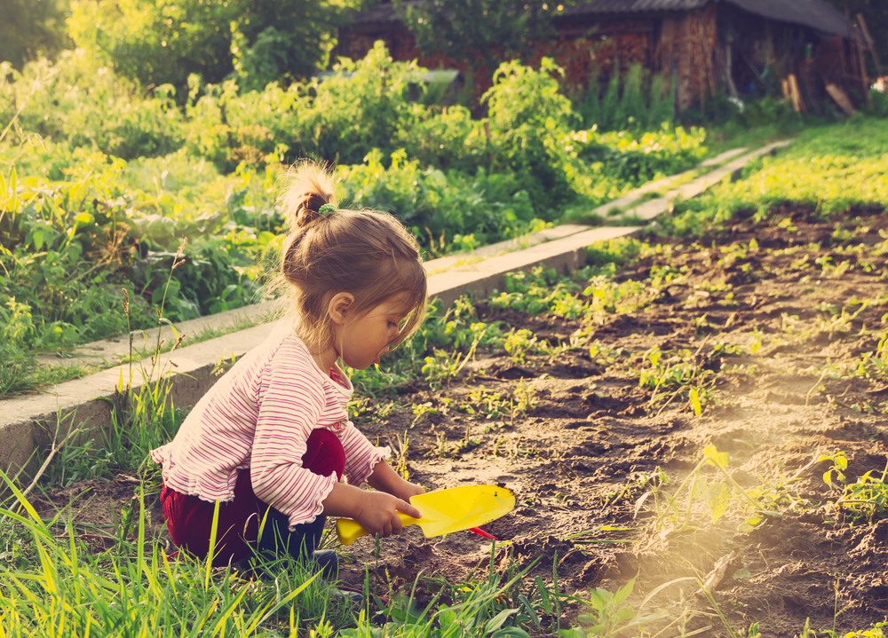 Cute,Little,Girl,Having,Fun,At,Countryside.,Toned