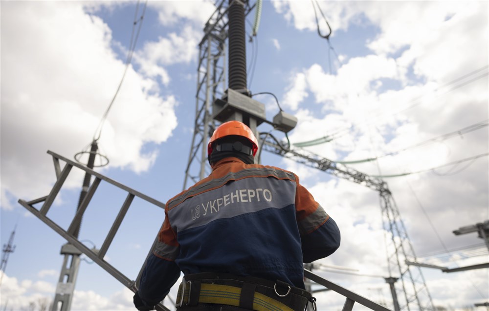 Repair works at damaged Ukrainian energy infrastructure