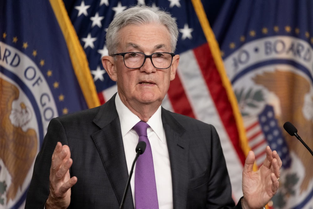 US Federal Reserve Chair Jerome Powell announces interest rate increase