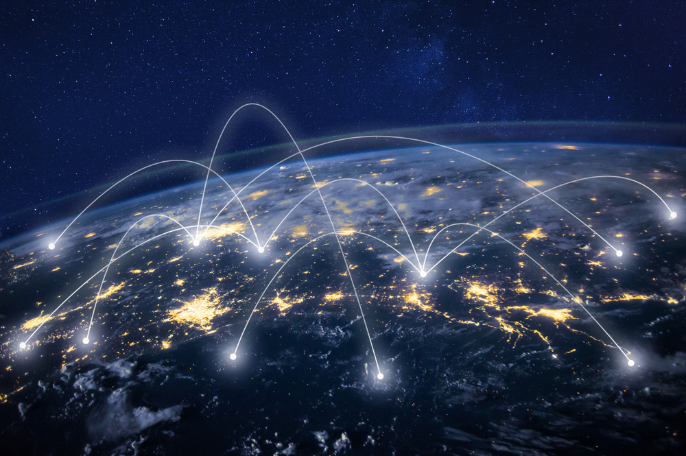 Global,Network,Concept,,Information,Technology,And,Telecommunication,,Planet,Earth,From