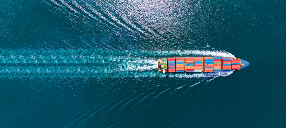Webinar,Banner,,Aerial,Top,View,Of,Cargo,Maritime,Ship,With