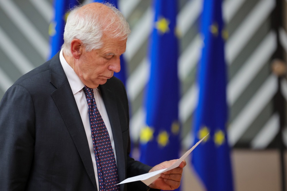 EU Foreign Affairs High Representative arrives for EU Foreign Affairs Council