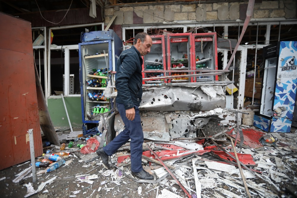 Armenia and Azerbaijan in armed conflict over Nagorno-Karabakh region