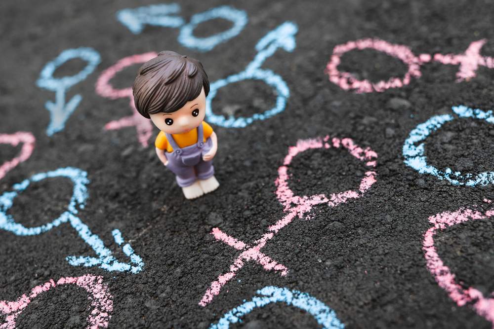 Choosing,Or,Changing,Gender,Concept.,Figure,Of,Teenager,Boy,Stay