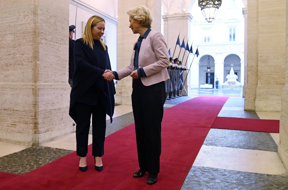 President of the European Commission Ursula von der Leyen visits Italy
