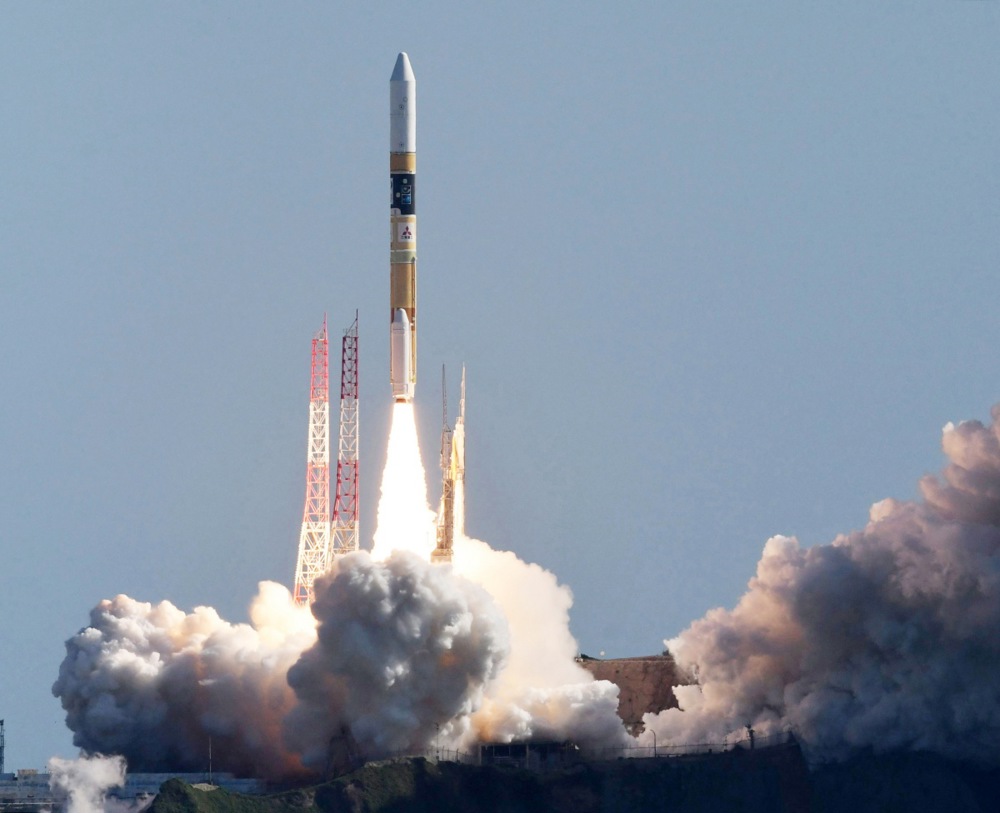 H2A rocket launch at the Tanegashima Space Center