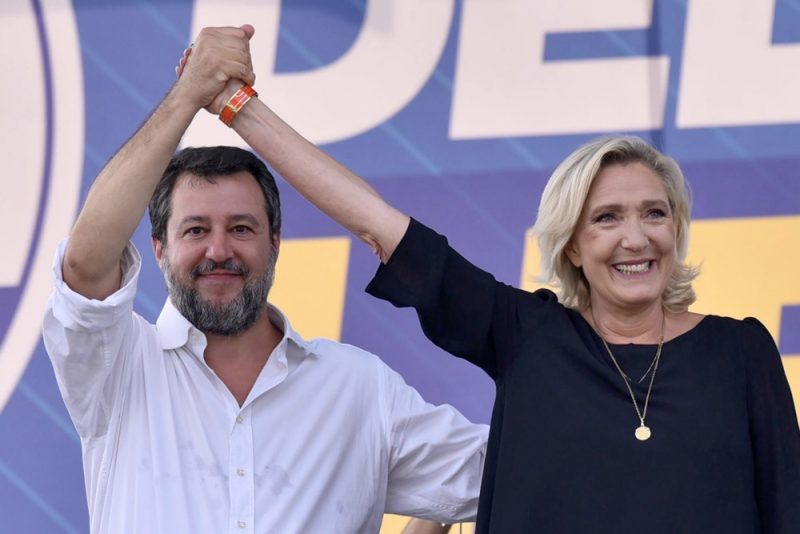 Européennes : Marine Le Pen lance son offensive avec Matteo Salvini et tacle discrètement Giorgia Meloni