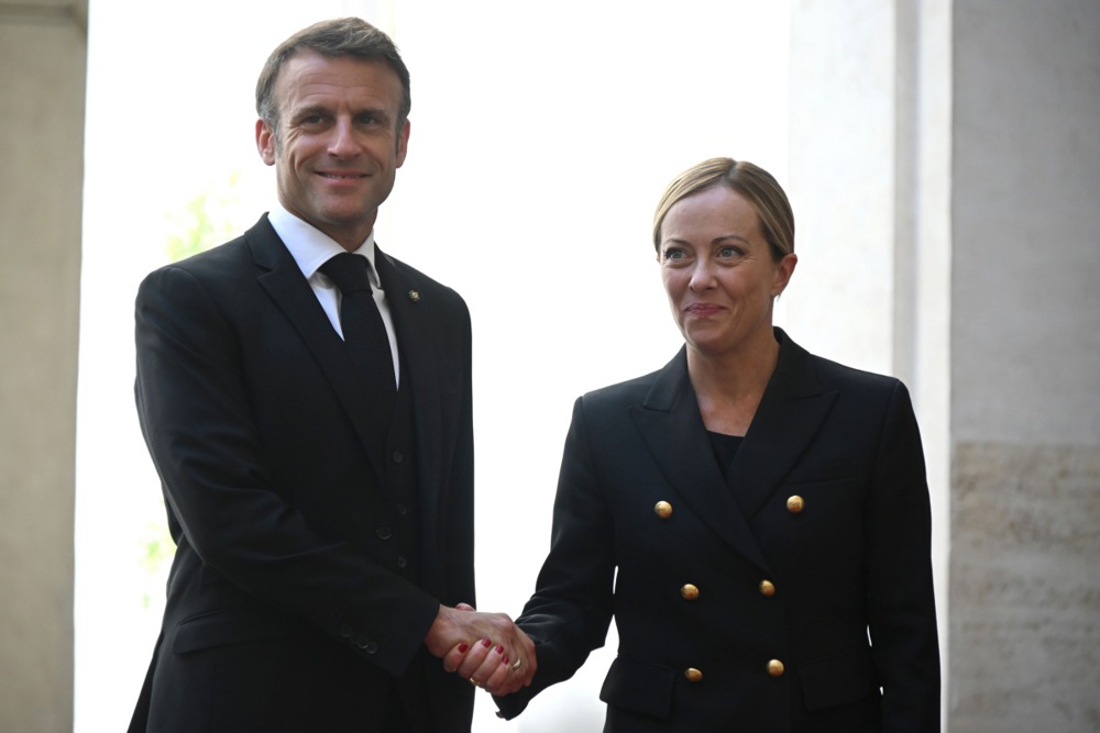 French president Macron attends funeral of former Italian president Napolitano