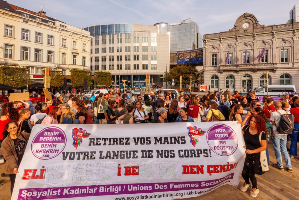 International Safe Abortion Day demonstration in Brussels