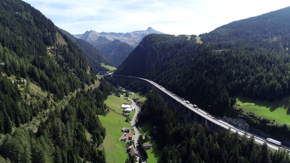Aerial,Photo,Of,Brenner,Pass,In,Italian,Passo,Del,Brennero