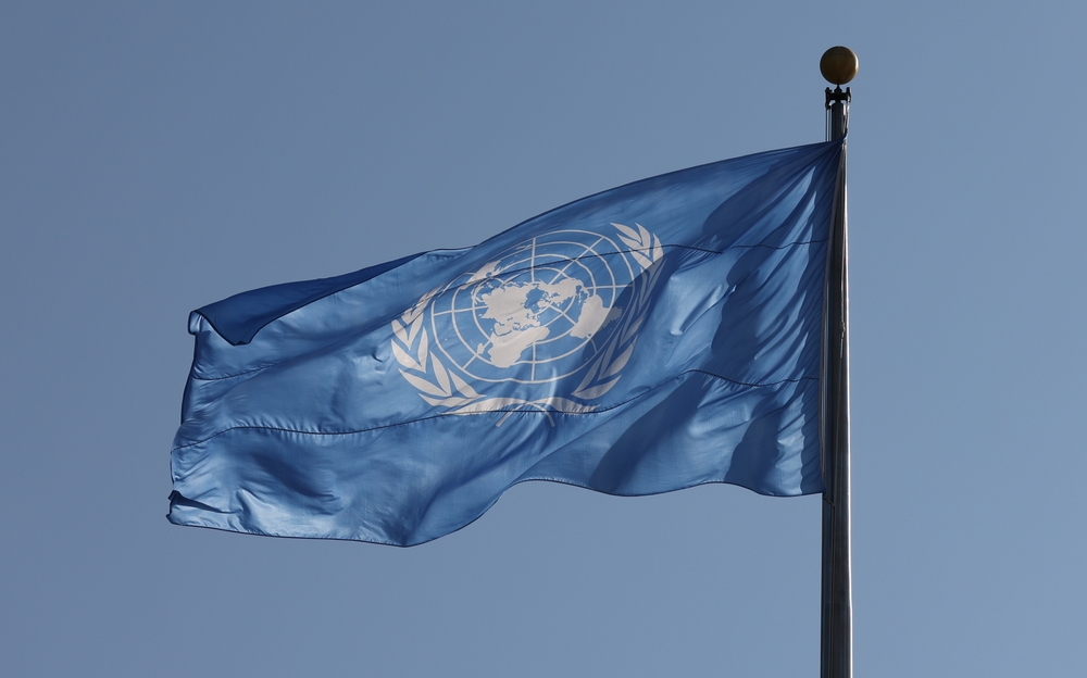 New,York,,Usa,-,December,1,,2021:,Iconic,Un,Blue