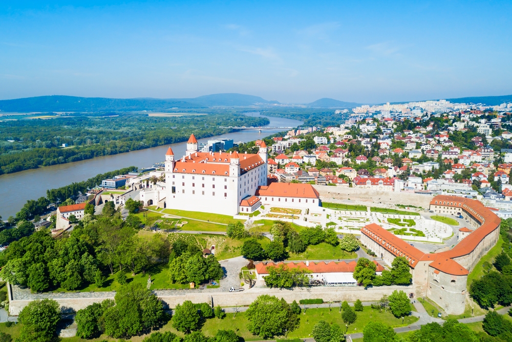 Bratislava,City,Aerial,Panoramic,View.,Bratislava,Is,A,Capital,Of