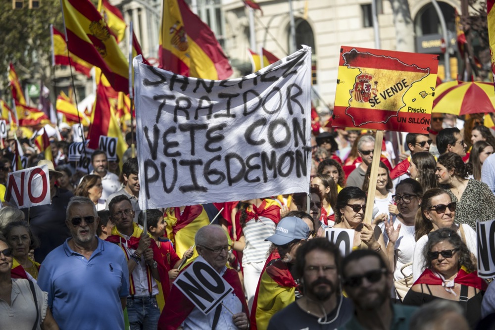 Demonstration against amnesty in Barcelona