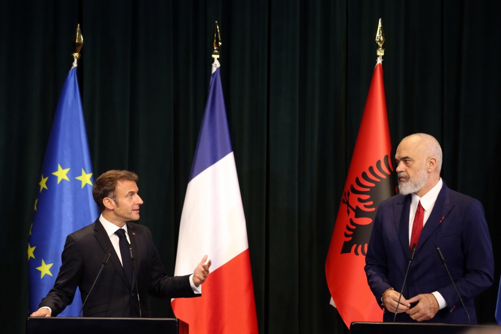 French President Emmanuel Macron visits Albania