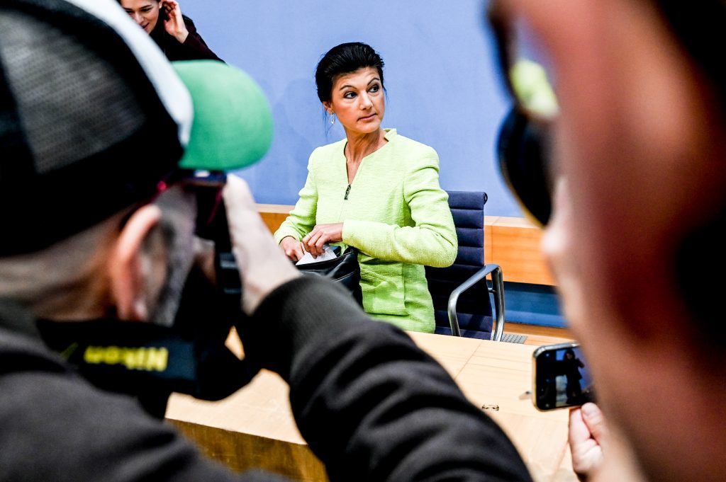 German left-wing politician Sahra Wagenknecht presents plans for new political project