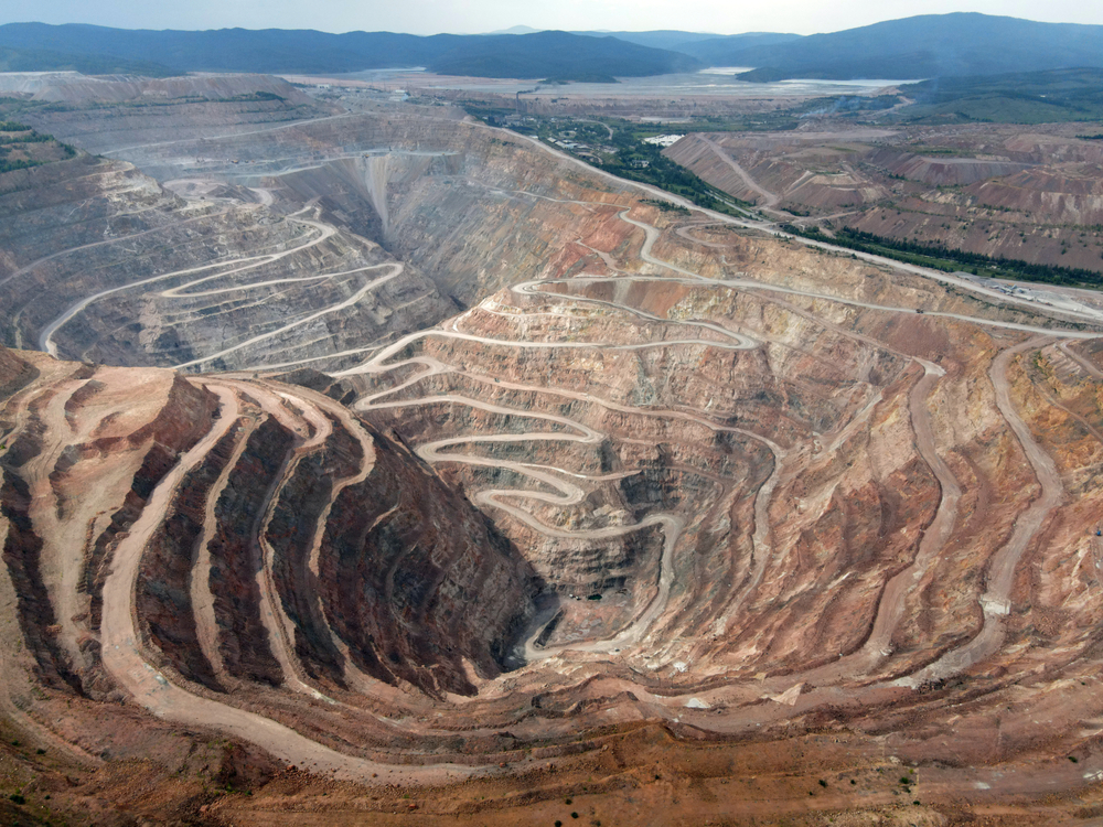 Open,Pit,Ore,Mining.,Photo,Of,A,Pit,For,Mining