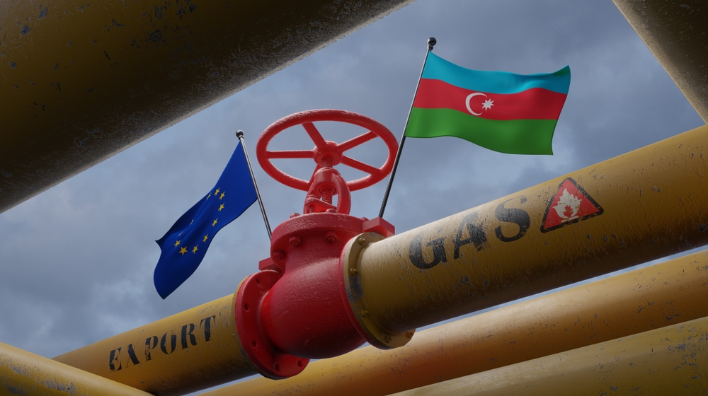 Pipe,Of,Gas,From,Azerbaijan,To,European,Union,,Valve,On