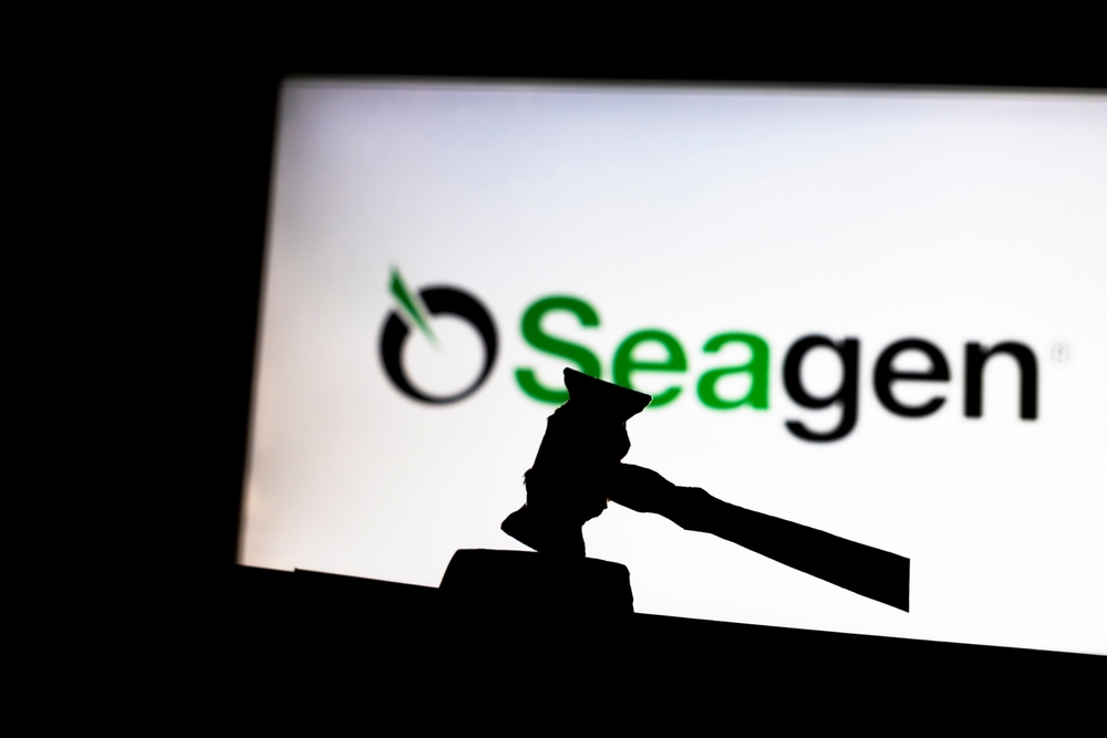 Seagen,Nasdaq,Company,And,Judge,Gavel,Silhouette,,Corruption,And,Bribery