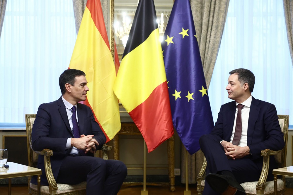 Belgium&rsquo;s Prime Minister De Croo meets Spanish counterpart Sanchez in Brussels