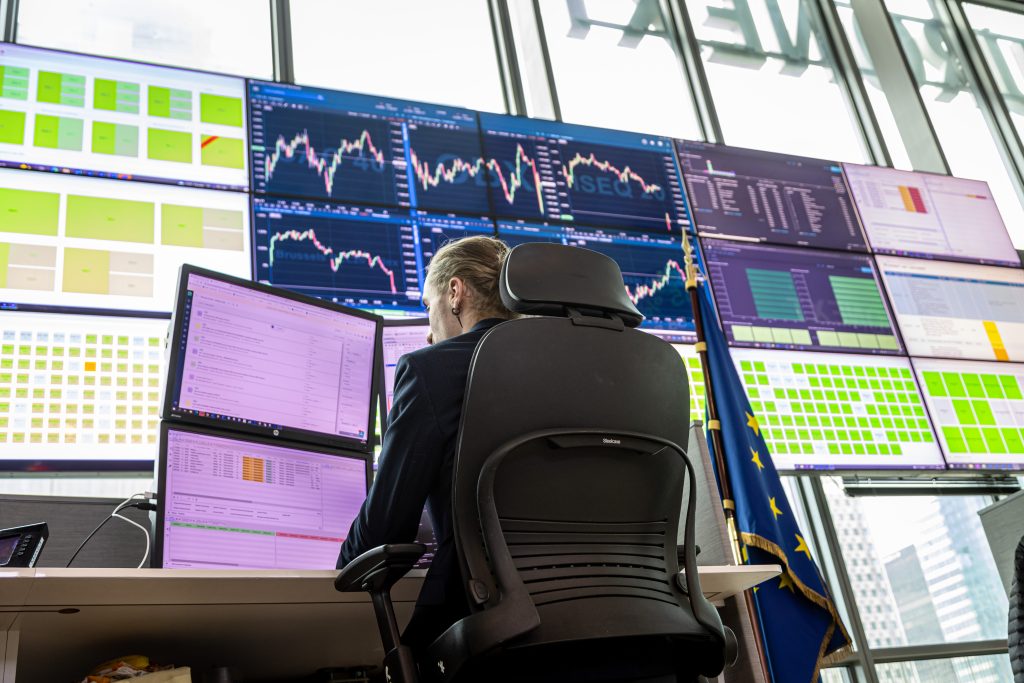 Euronext stock exchange headquarters in the Paris financial district of La Defense